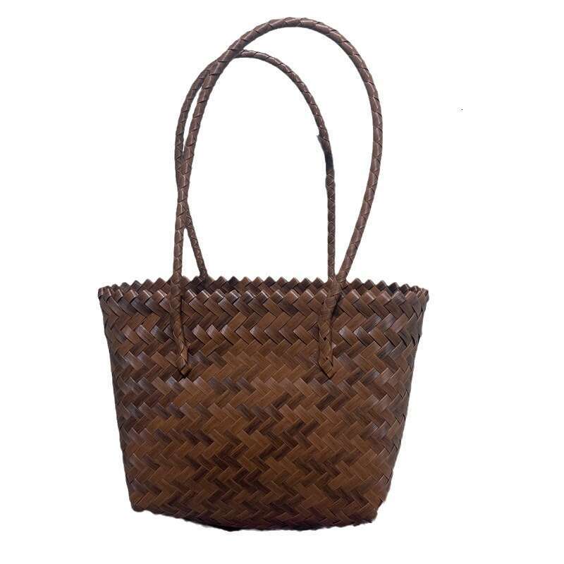Handmade Beach Bag Imitation Grass Versatile Vegetable Basket Long Strap Hand Rattan Woven Handbag Single Shoulder Backpack Women's Bag Kq2