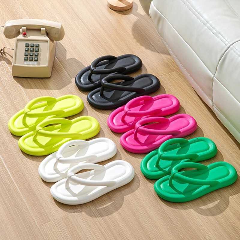 New summer candy color flip up womens cute soft sole Eva beach slider fashion sandals home bathroom anti slip shoes slider W250414