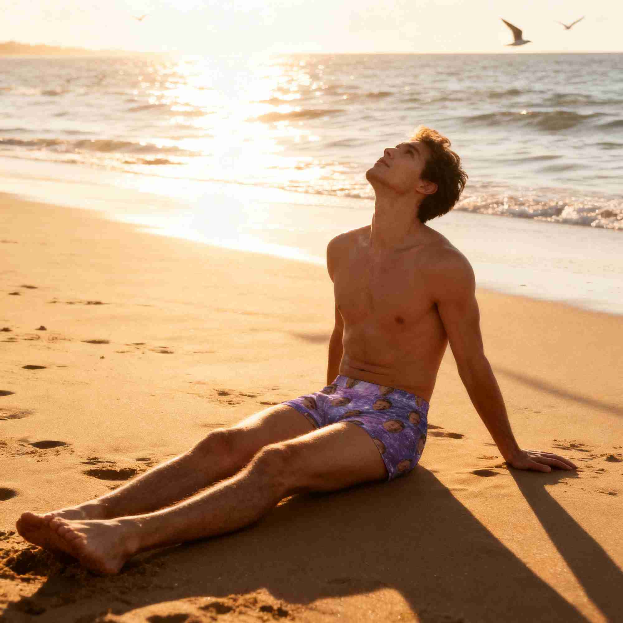 POD.DIY Men's Boxer Briefs Comfortable And Stylish Fitness And Sports Underwear Custom Letter Print Waistband Underwear