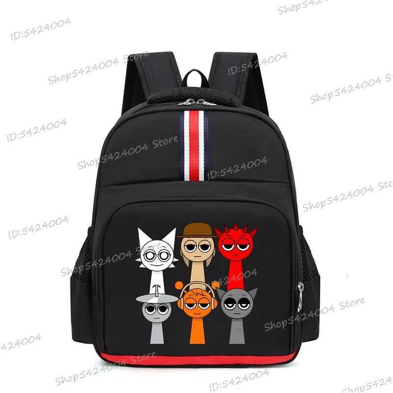 Boys Girls Funny Game Sprunki Backpack 3D Figure Cartoon Bookbag Horror Game Sprunki Shouders Bag Kindergarten Sprunki BagpackW251113