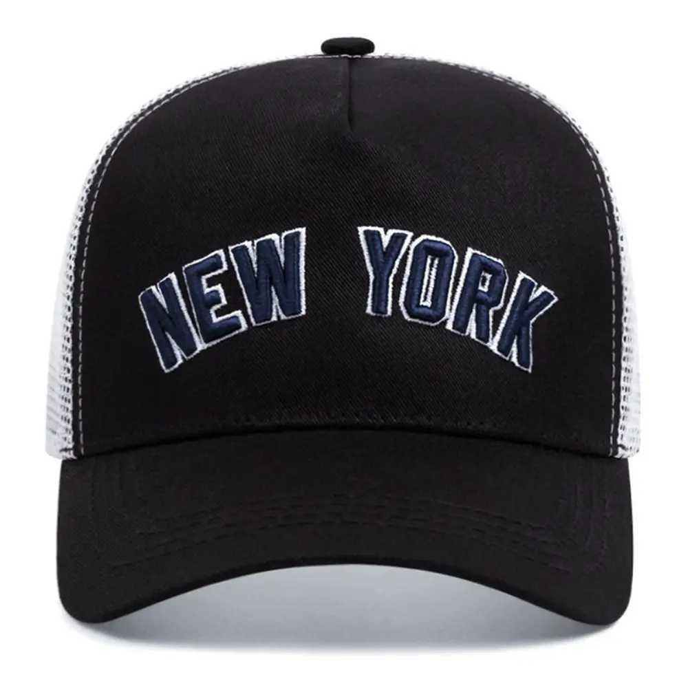 1 piece of womens New York mens baseball cap outdoor sports Casquette truck driver cap breathable mesh cap W250414
