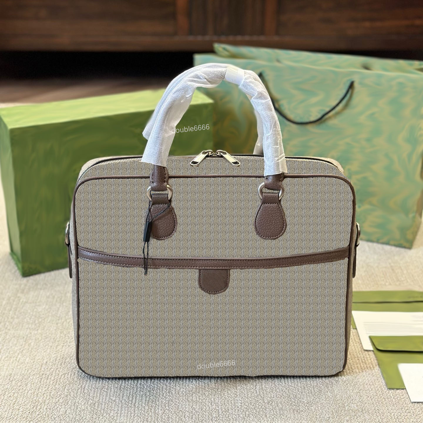 Designer Briefcase man bags luxury business handbag Laptop bag notebook bag computer handbags formal Shoulder Classic Retro Postman Bag messenger bag