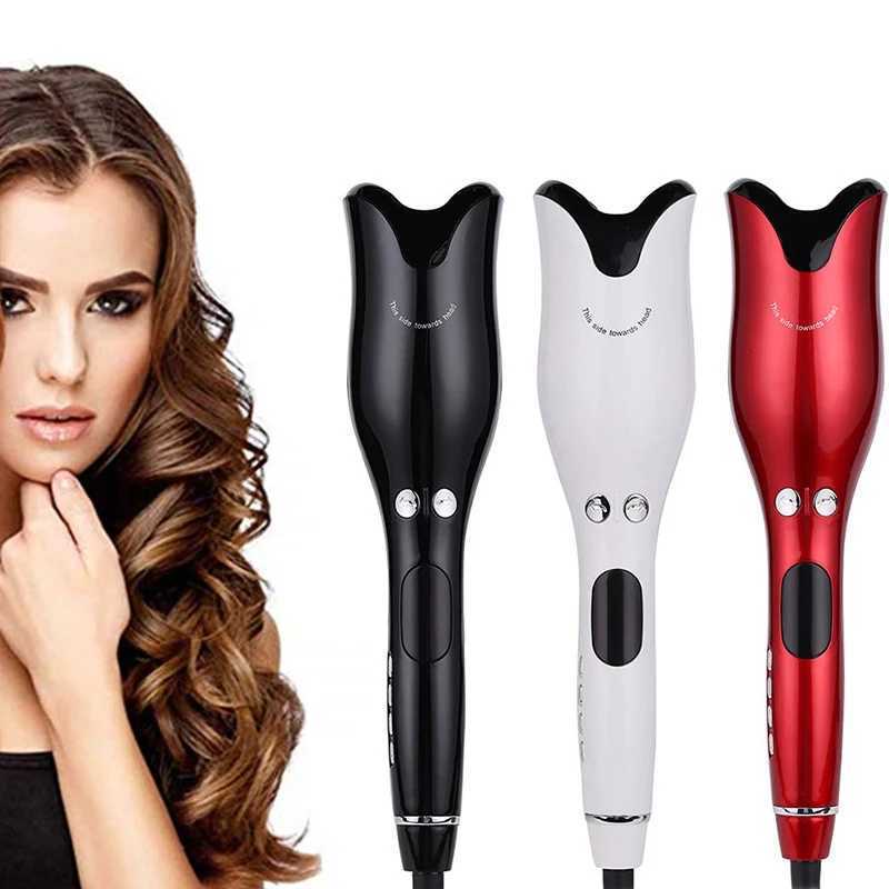 Professional Automatic Rotating Hair Curler with LCD Display Electric Power Source Adjustable Time Setting Hair Curling IronT251114