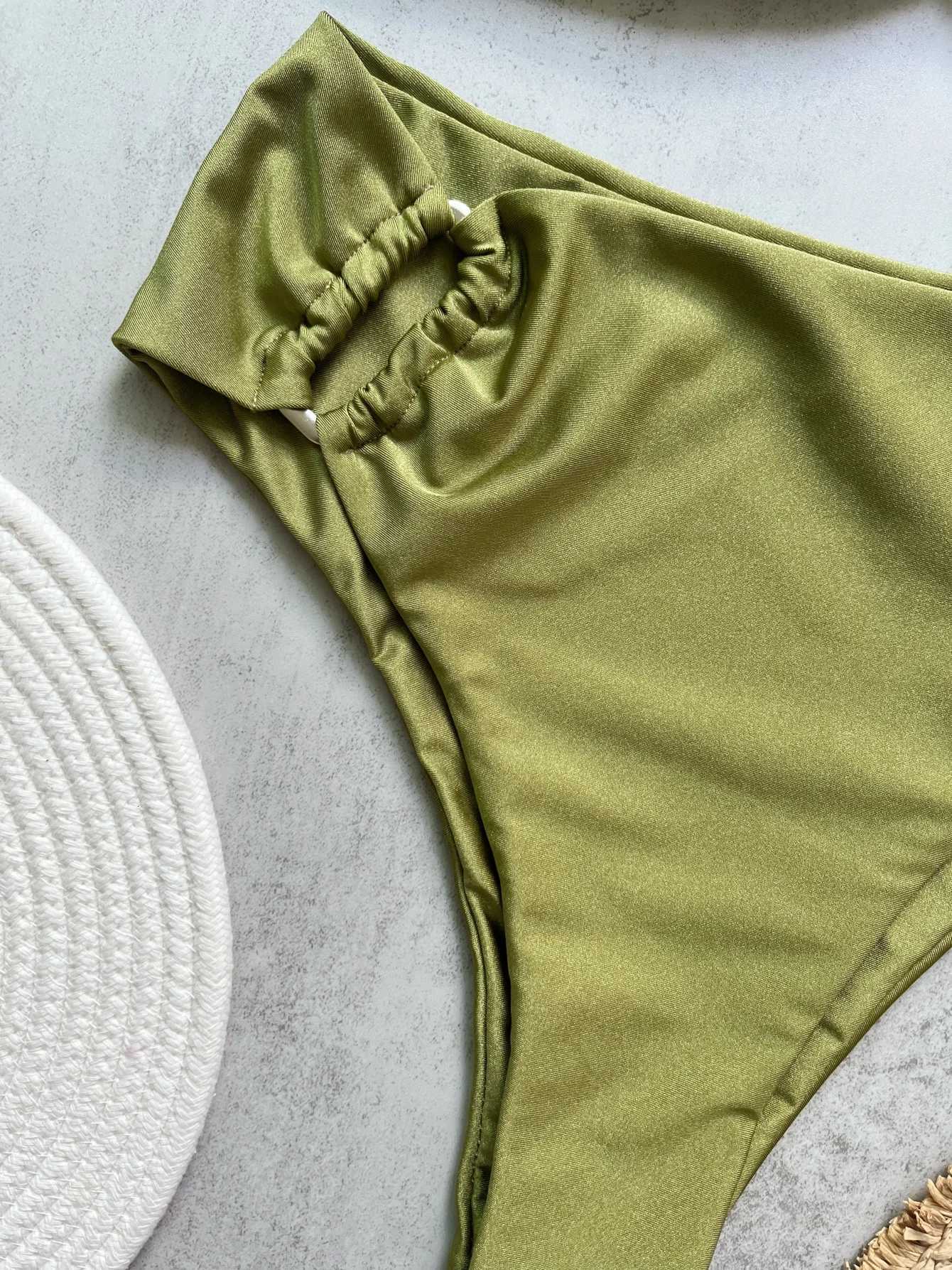 Bandeau Bikini Push Up Women Swimsuits 2024 Sexy Female Swimwear Brazilian Bikini Set Thong Biquini Swim Suits Solid BeachwearW251113