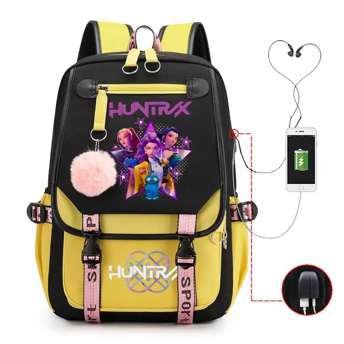 School Backpack for Students KPop Movie Daily Bagpack 2025 Hot Movie Print Backpacks for Girl Boy Laptop Usb Port BagW251113