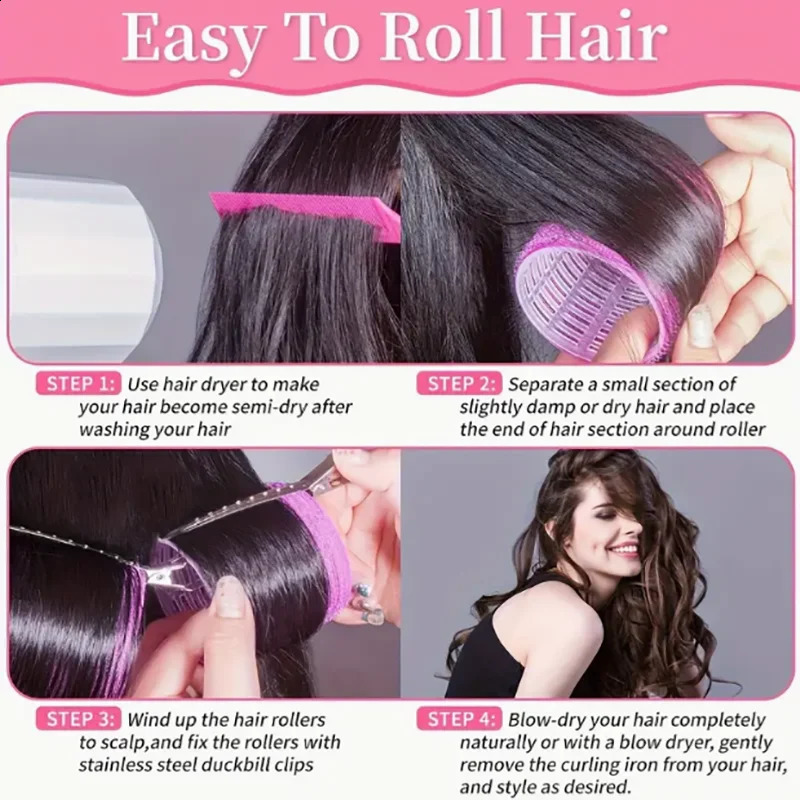 Air Bangs Curling Tube Large Cosmetic Bag Curler Set Bangs Curling Hair Diva 250409