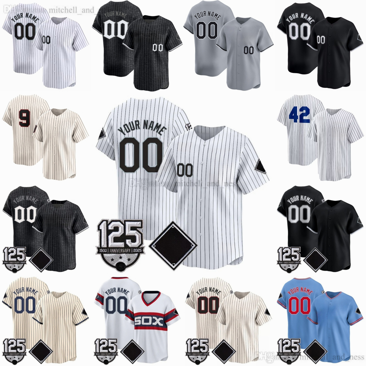 Custom XS-6XL Movie Baseball Anderson Jersey Stitched Thomas Jackson Robert Jr. Abreu Lee Sosa Benintendi Jimenez Julks Benintendi Jerseys Breathable Sport Shirts
