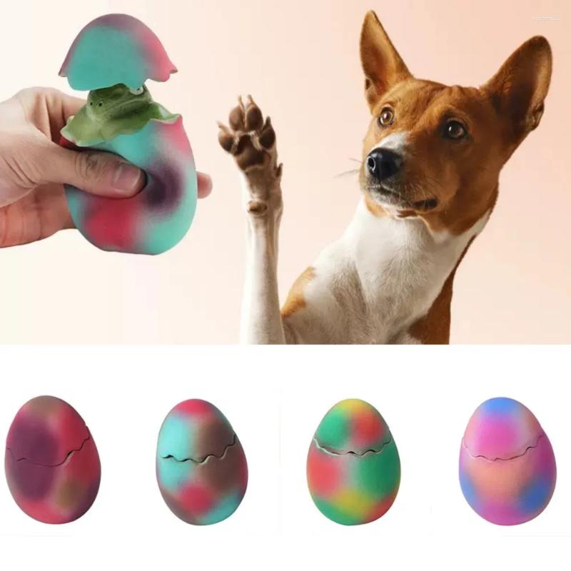 Update Interactive Dog Latex Toys Games Stretchable Dragon Eggs Teething Playing Easy Clean Squeeze Transform Sound Pet Supplies