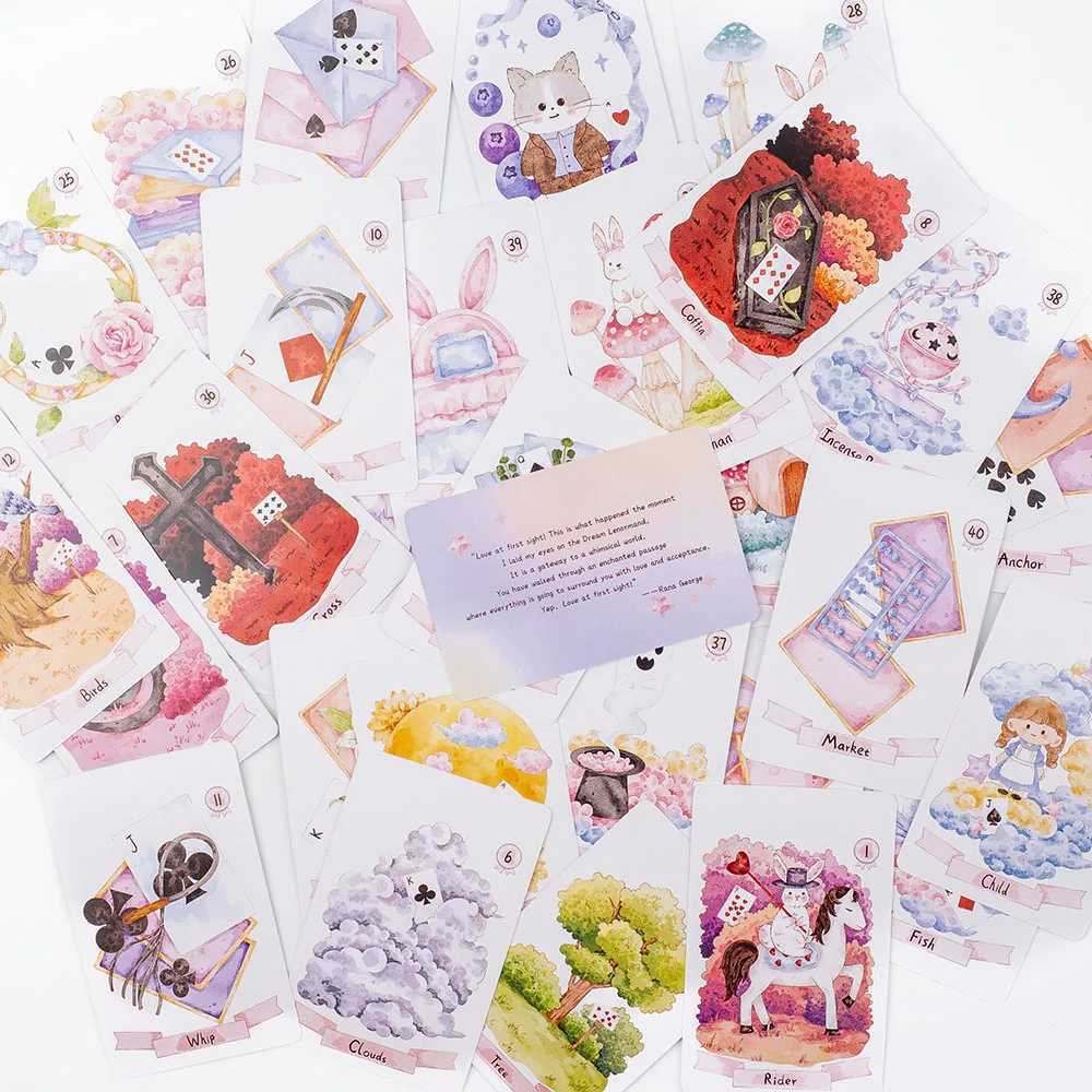 Dream Lenormand Tarot Card Deck 43 Cards Oracle Board Game for Kids Family Friends Perfect Puzzle Leisure Activity 89 x 57cm C251114