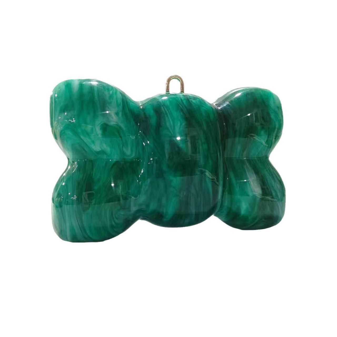 Fashion Womens Acrylic Bowknot Handheld Bag Wedding Dinner Single Shoulder Crossbody Handheld Bag