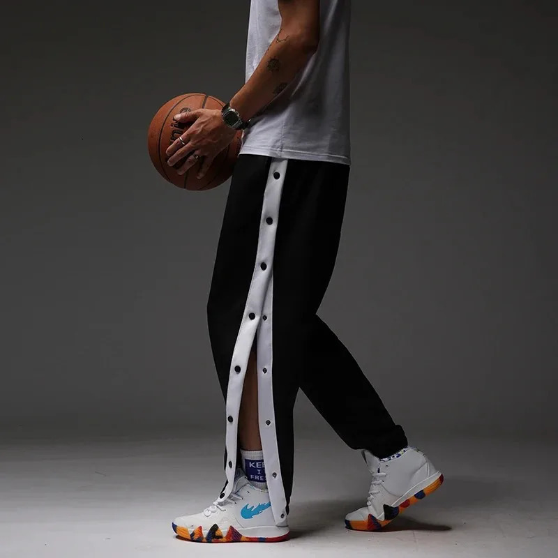 Mens sports pants fashionable sportswear brushed straight track casual and loose Trouser mesh fabric breathable fast drying 250414