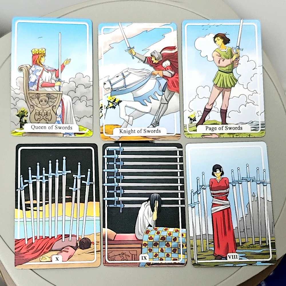 Kawaii Waite Tarot Deck 78 Pcs Cute Tarot Cards 1036cm C251114