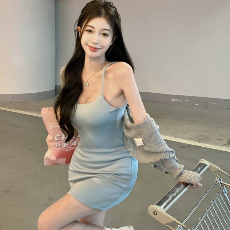 G110 New Summer Women's Sleeveless Tight Hip Short Skirt Sexy Hot Girls