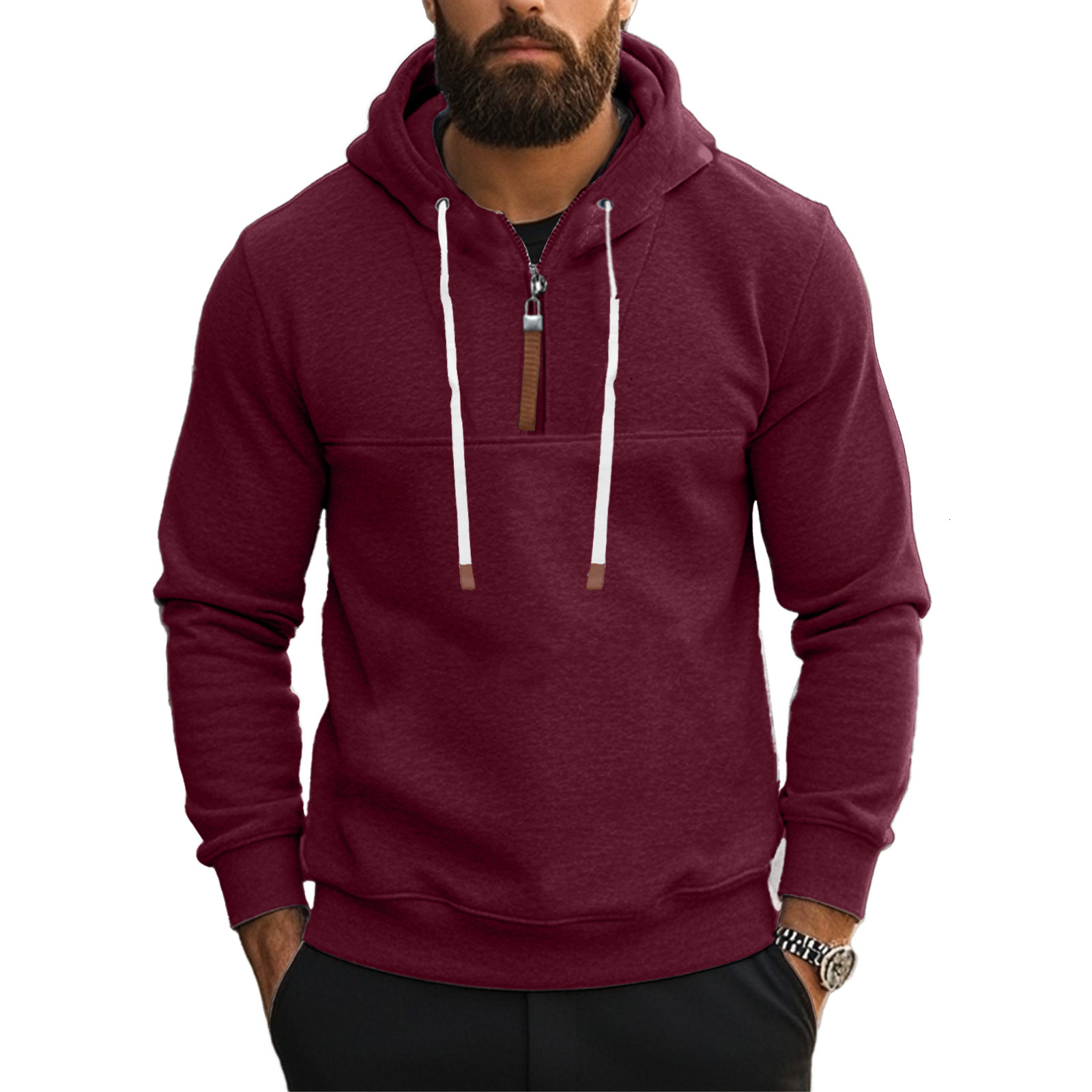 Autumn and winter American hooded sweatshirt, thick casual jacket men, loose hoodie, tank suit for men