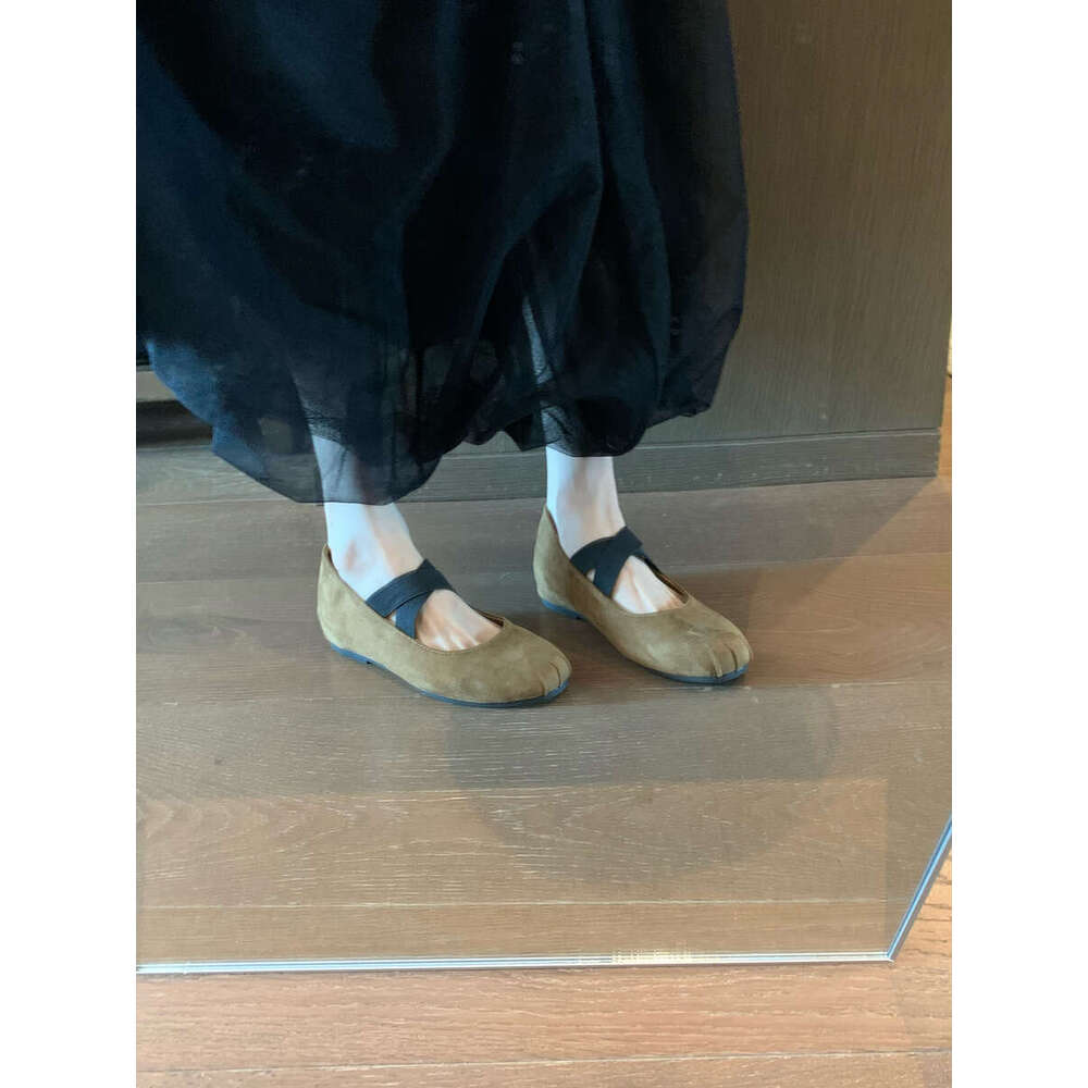 Gentle Fairy Ballet Single 2025 Summer Autumn French Style Elegant Ruched Square Toe Shallow Mouth Flat Mary Jane Shoes