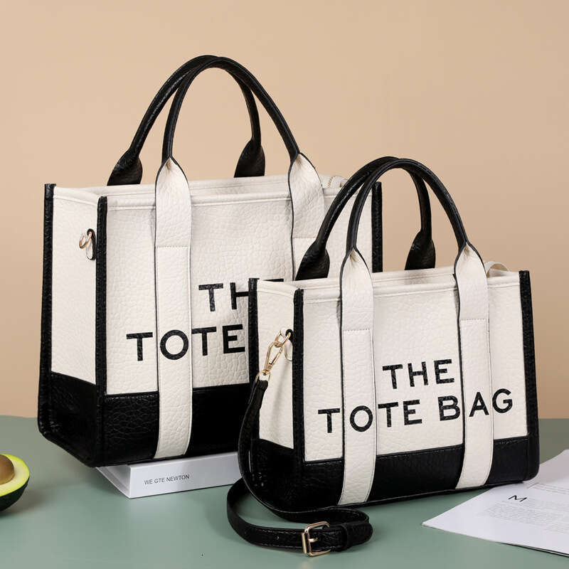 Designer Bags Women's Casual Two-tone PU Letter Tote Fashion Versatile Women's Shoulder Crossbody Bag Outdoor Handbag,Large Capacity Travel bags
