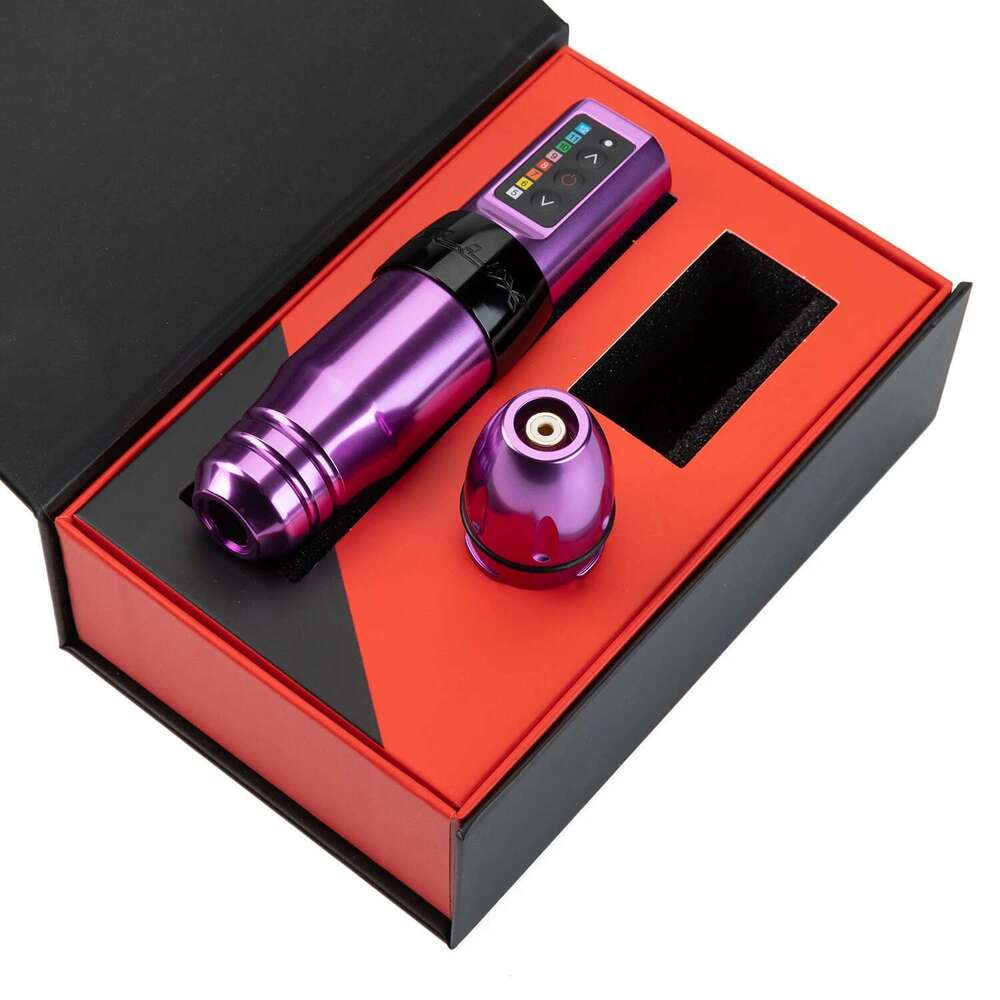 F Wireless Tattoo Hine Kit Coreless Motor 1800Mah Battery Power SMP PMU Rotarytattoo Pen Set With 28Mm Grip