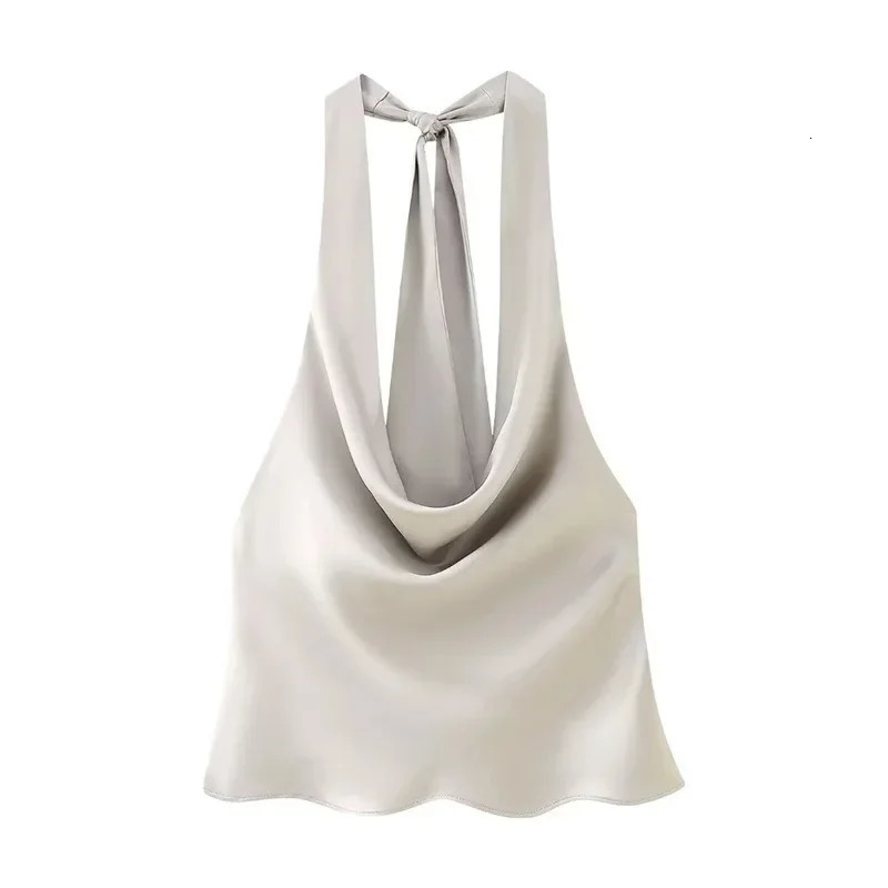 2023 American style elegant womens tank top with ribbon details European and fashion trend 250414Z