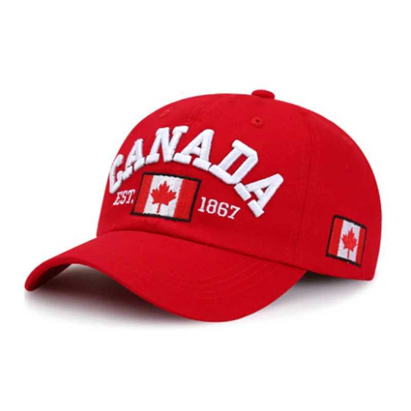 Canadian Womens Alphabet Embroidered Baseball Hat Maple Leaf Flag Printed Hat Casual Adjustable Snap Hip Hop Golf Hat W250414