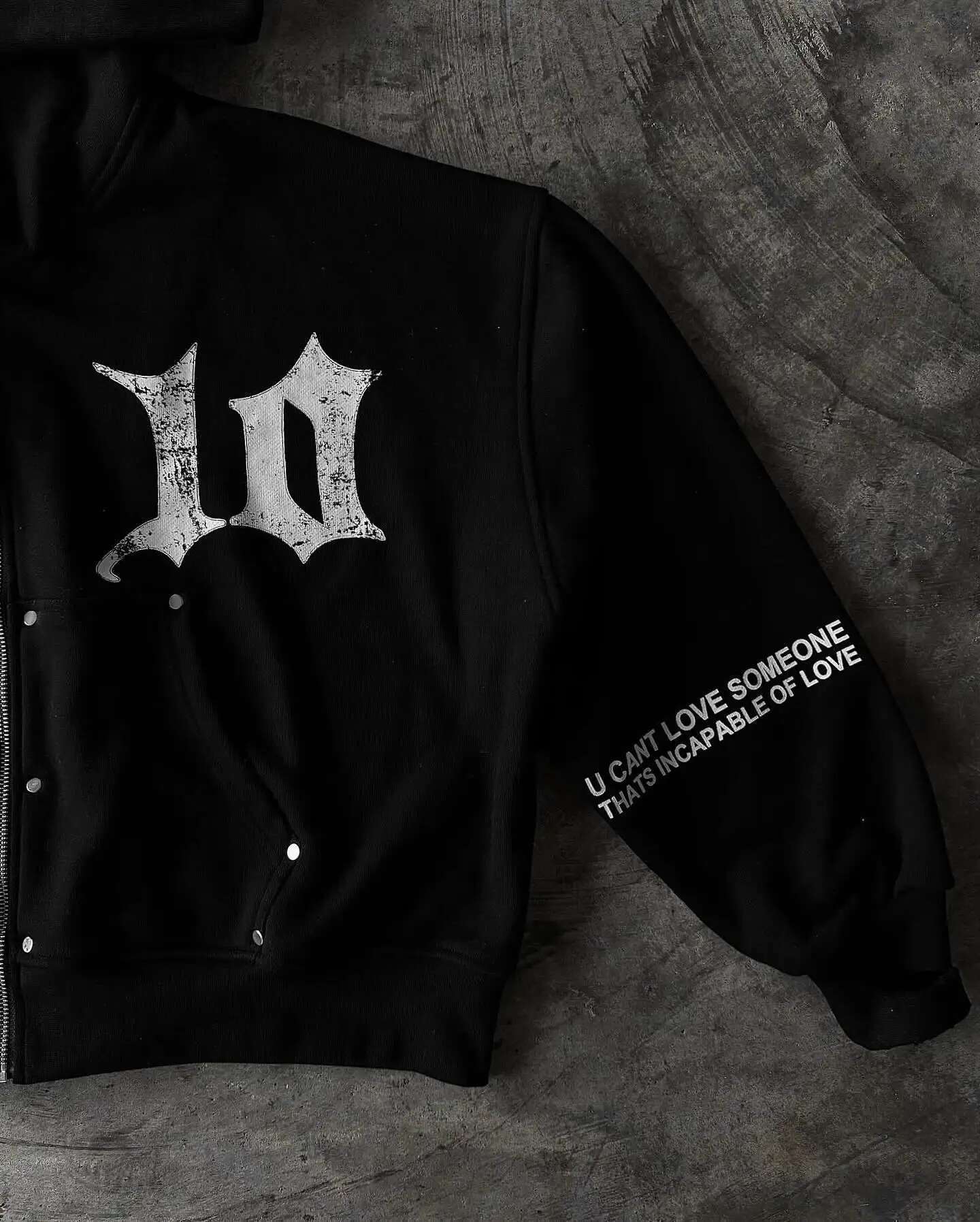 Streetwear Zip Up Men Women Y2K Clothing Haruku Gothic Patchwork Embroidered Oversized Hoodies Retro Black Sweatshirts