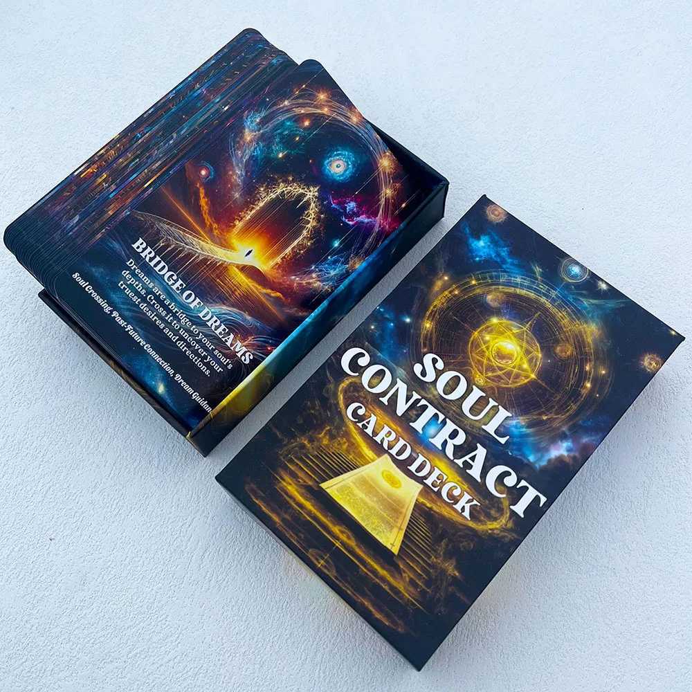 Tarot Deck Soul Contract Oracle Cards Spirit Messages Cards Soul Tarot Deck Mysterious Information Cards12x7cm 56-Cards C251114