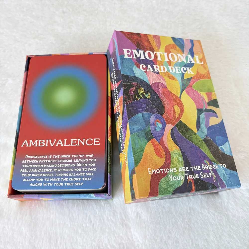 56pcs Emotional Oracle Cards Deck Self Awareness and Healing Tool for Mindfulness and Therapy Tarot Size 12x7cm C251114
