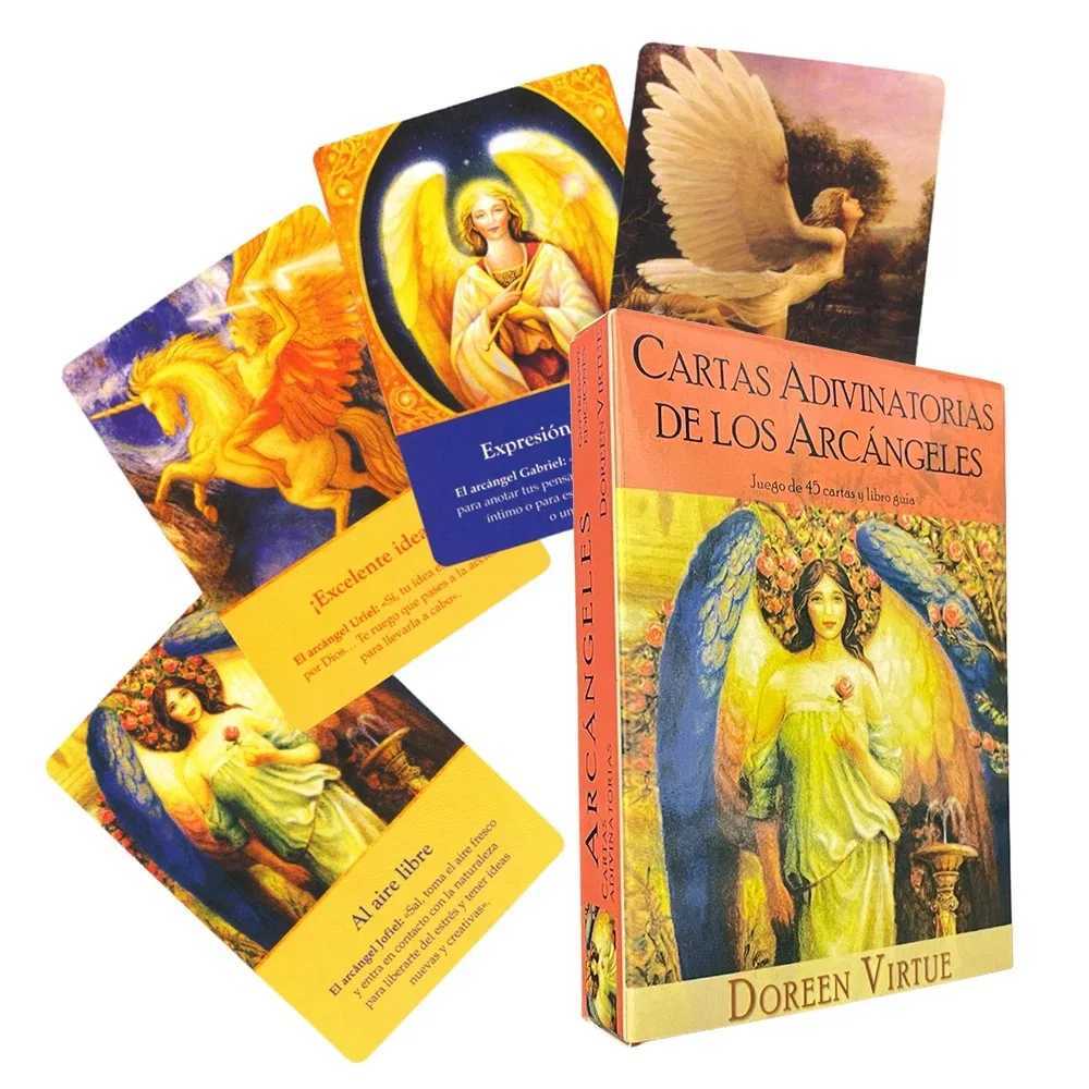 10473cm Archangel Oracle Cards In Spanish Version Fate Tips Angels Oraculos Board Games Deck 44 Pcs Cards C251114