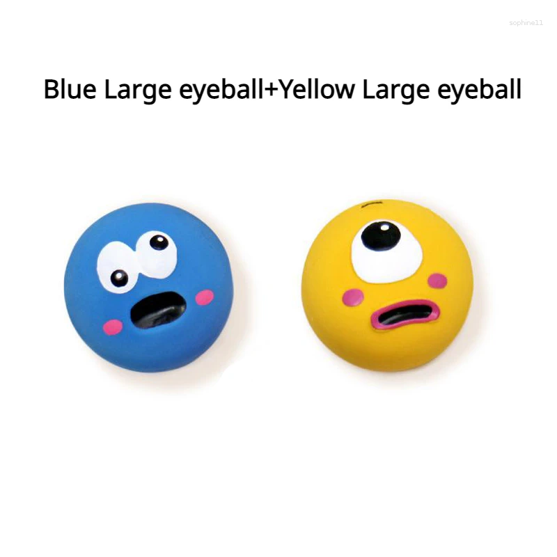 Update Puppy Toy Ball Cute Cartoon Big Eyeball Squeaking Sound Rubber Balls Dog Making Sounds Chews Playth Interactive Pet Toys Sphere