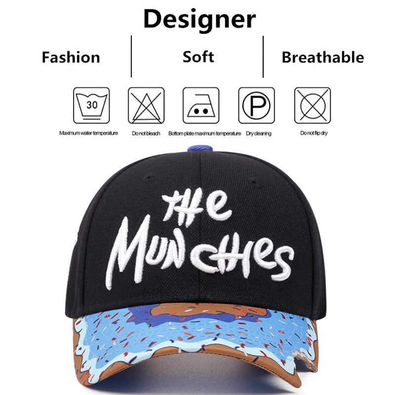 Doughnut printing adjustable baseball cap unisex fashion Sunhat hip-hop hat mens snapshot denim unisex hat gift W250414