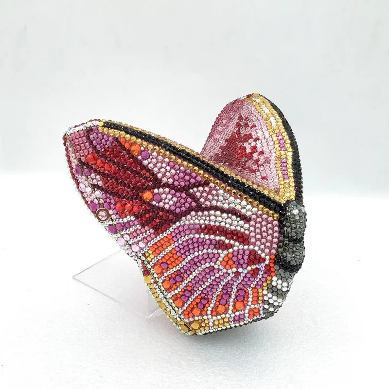 XIYUAN Butterfly Shaped Crystal Evening Bags Women Sparkling Rhinestone Clutch Purse Wedding Party Bridal Handbag Diamond 251106