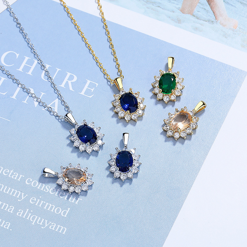 Au750 Gold Real 18k Jade Necklace Womens Oval Stone 8 * 10mm with Certificate Princess Diana K Gold Wedding Royal Jewelry 241113