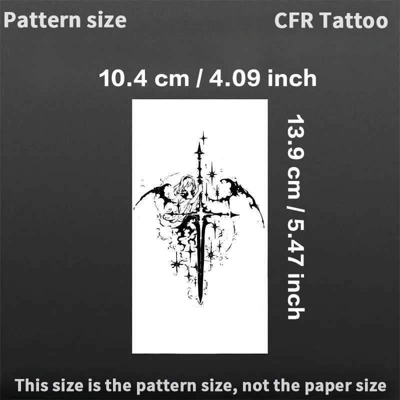 Tattoo Temporary Waterproof Cartoon Swordsman Herbal Juice Tattoo Stickers Black Hotwife Fake Tattoo Wholesale Bodyart CheapXJ25414