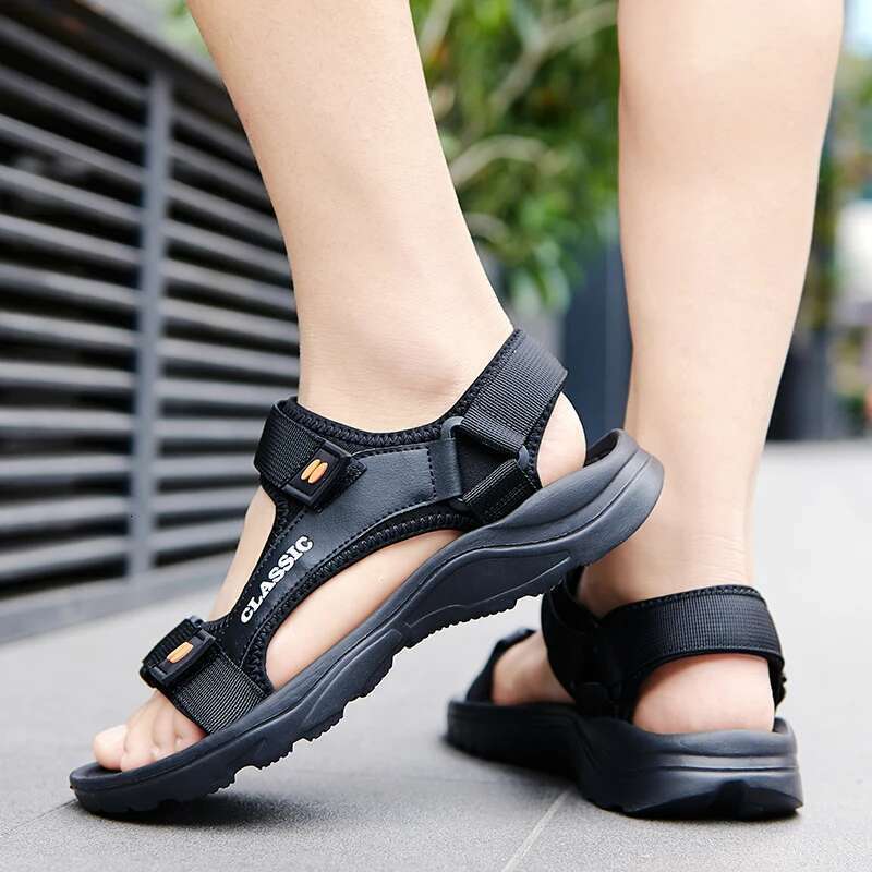NEW Outdoor Wadable Sandals Man Arch Support Yoga Mat Insole hot Gladiator Open Toe Summer Beach Slippers Antiskid Durable Flat Men Shoe