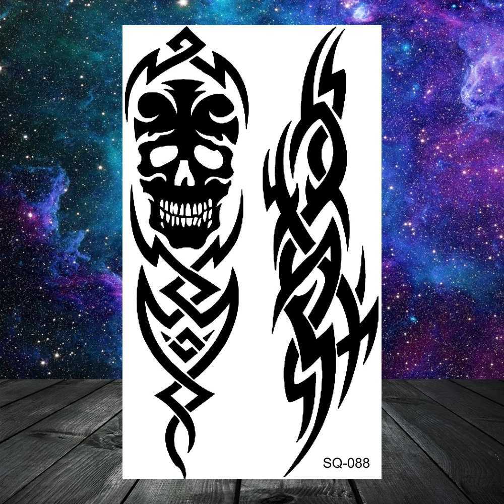 Wolf Flower Temporary Tattoos for Women Adult Men Kids Lion Tiger Dragon Scorpion Thorns Skull False Tattoo Neck Small TattooXJ25414