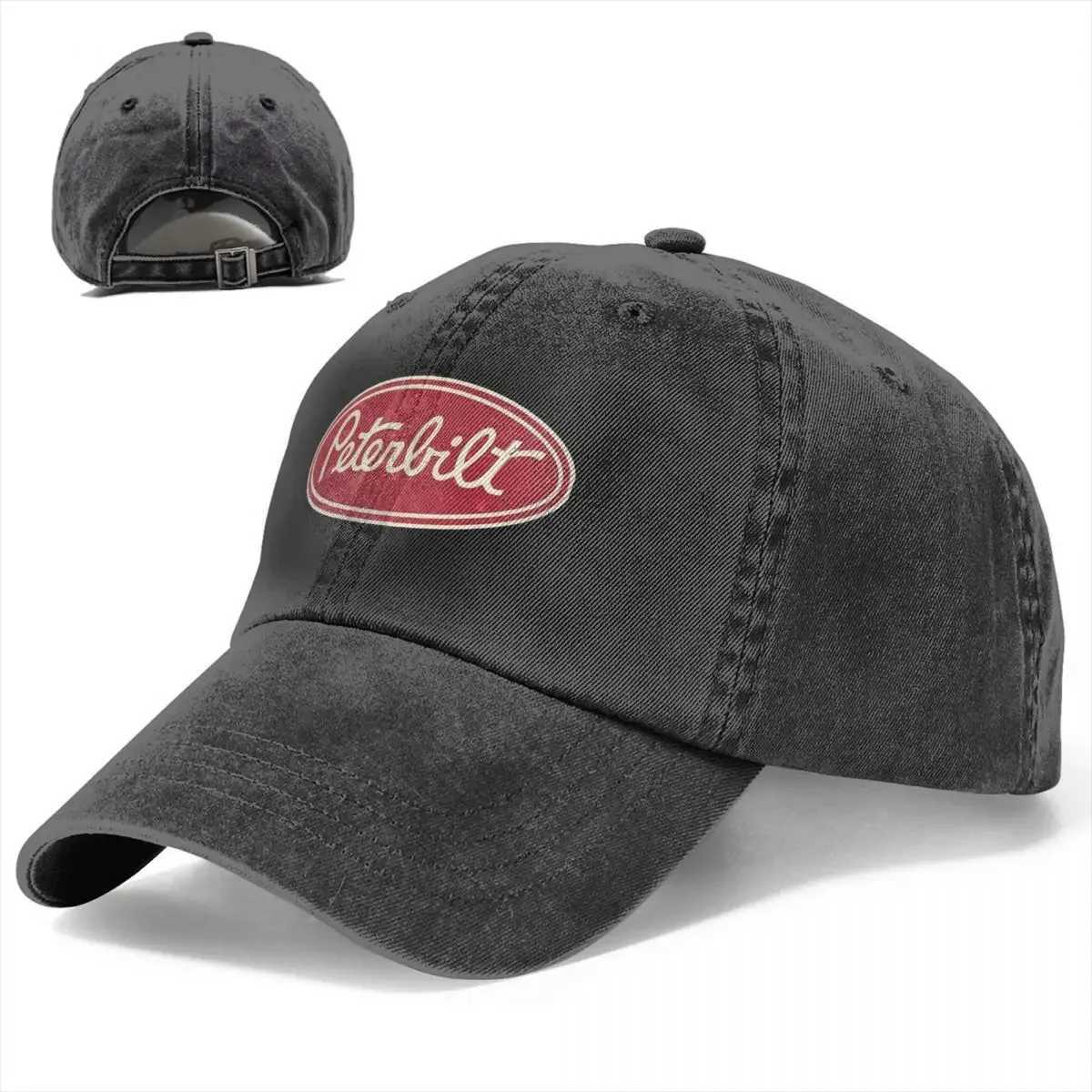 Peterbilt Truck Racing Retro Baseball Hat Retro Distressed Denim Buckle Hat Mens Outdoor Activity Hat W250414