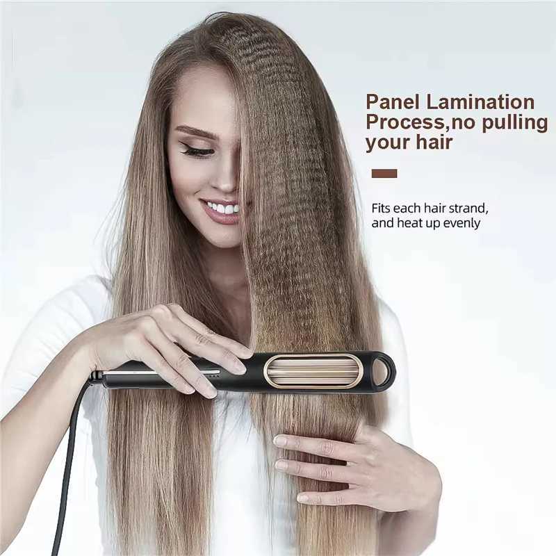 Auto-Corrugated Wave Curler Ceramic Flat Iron with LED Temperature Display PTC Heater Electric Power Source Household UseT251114