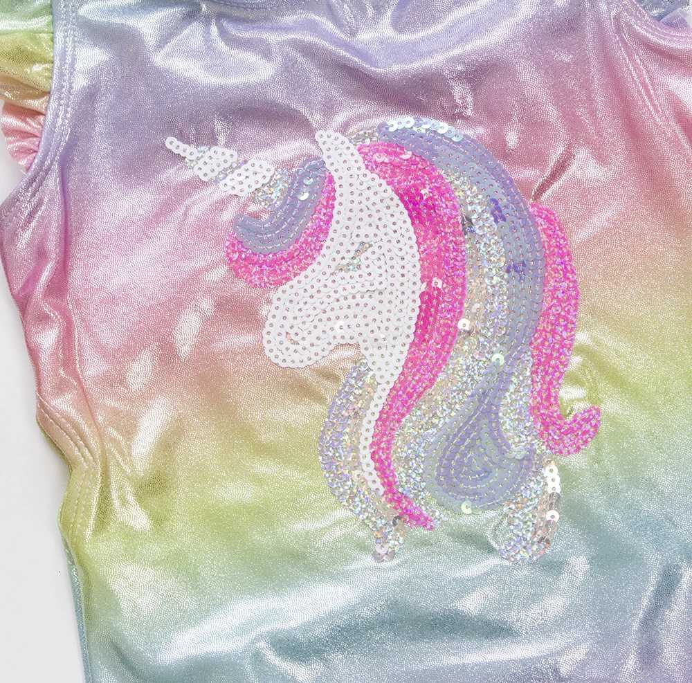 Rainbow Unicorn Sequins Summer Kids One Piece Swimwear Swimming Bathing Suit 2025 Children Monokini Girls Swimwear Swimsuit 282W251113