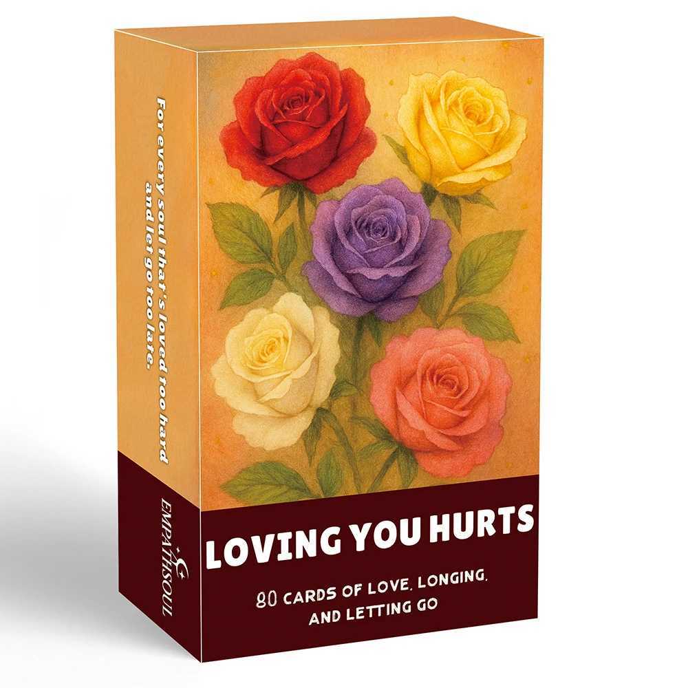 Loving You Hurts Oracle Cards 80 Cards of Love A Set of Cards in Five Colors Flower Oracle Deck Emotion Tarot Cards C251114