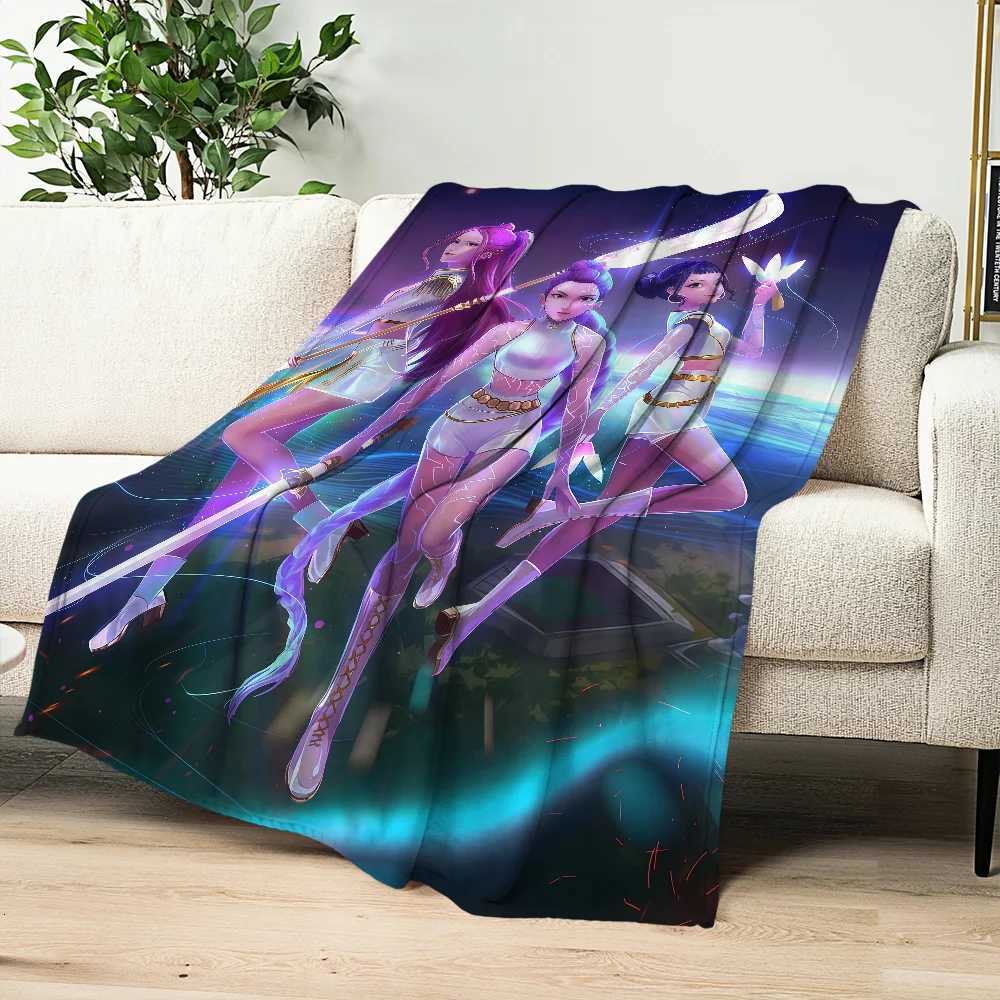 Blanket KPop warm soft Demon plush blanket for sofa living room office bedroom travel Hunters gift Flannel Z251111