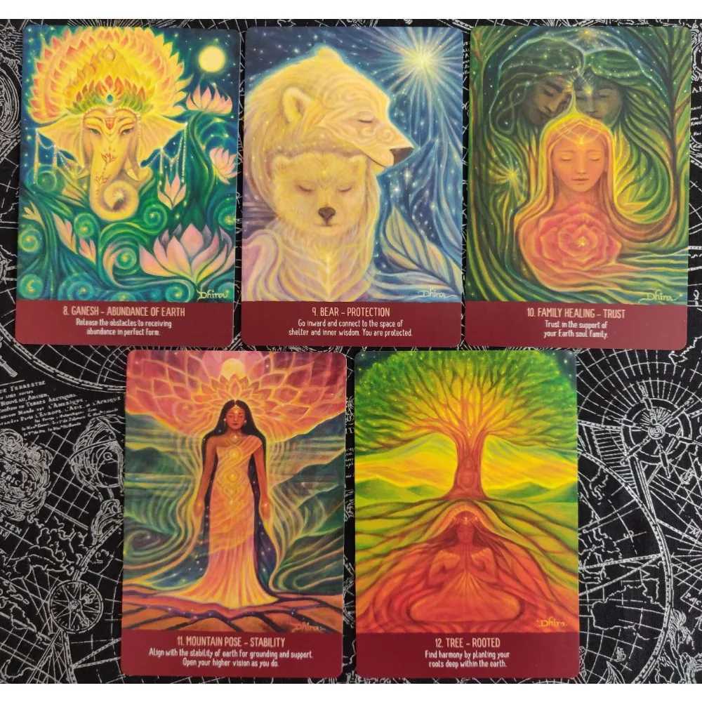 104cm X 73cm Infinite Wisdom of The Chakras Oracle Cards 42 Chakra Color Themed Cards C251114