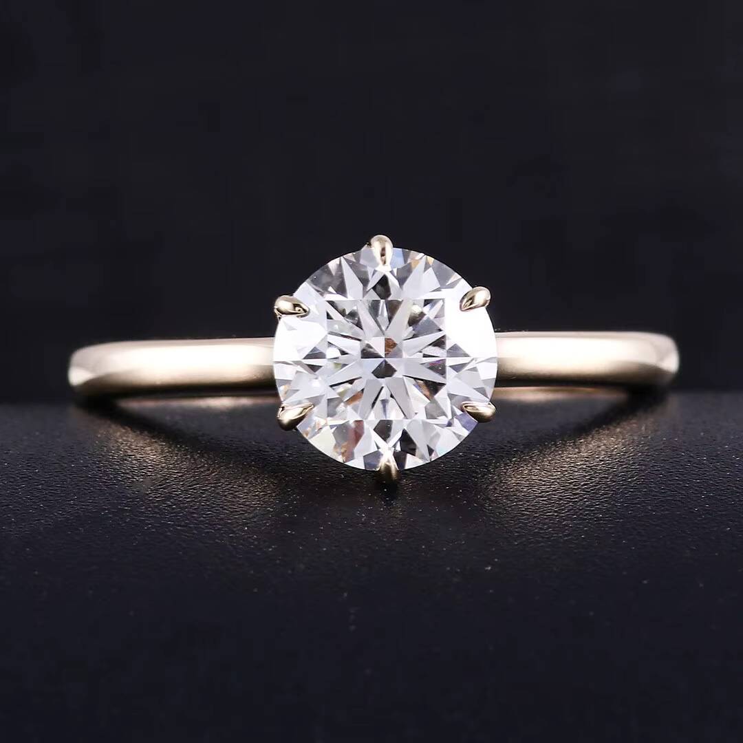 CHANG LAI Minimalist IGI Certified Wedding Engagement Ring 18k 14k Gold Round Brilliant Cut Lab Grown Diamond Rings for Women