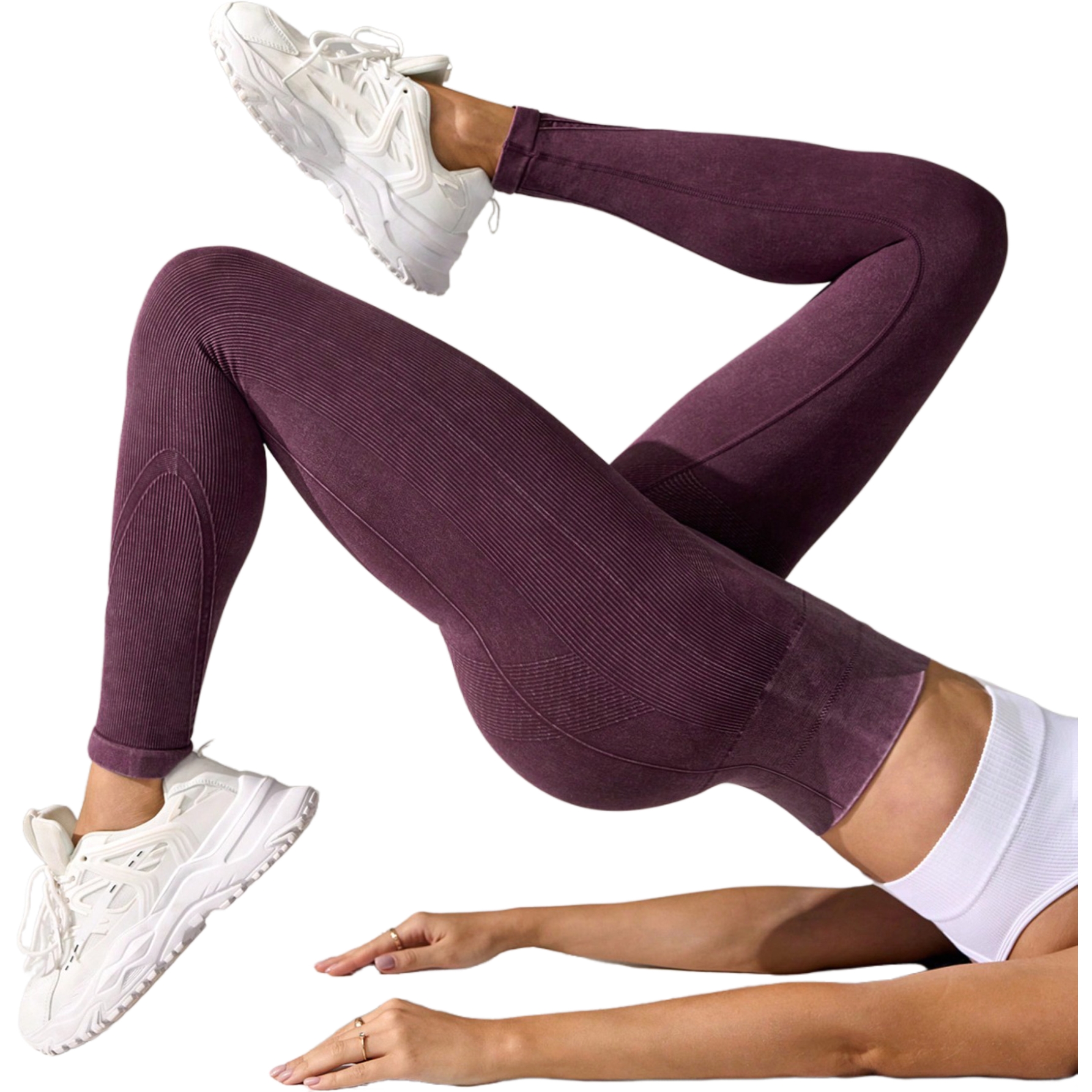 Premium Stretch Fabric Fitness Leggings Ideal for Sports Activities