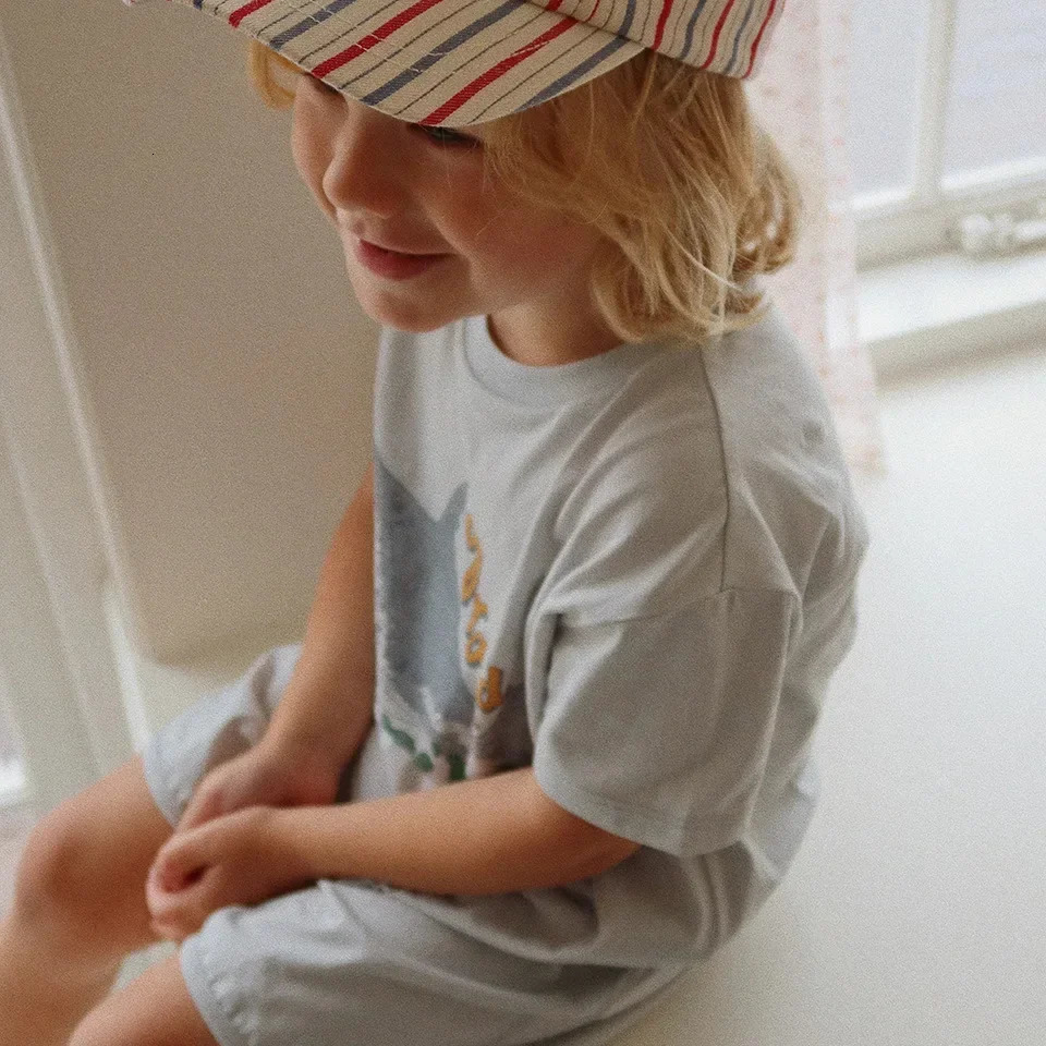 Summer KS Baby Boys Printed Short Sleeve T Shirts Shorts Sets Kids Cotton Clothes Toddler Girl Princess T-shirts Homewear Suits 250411