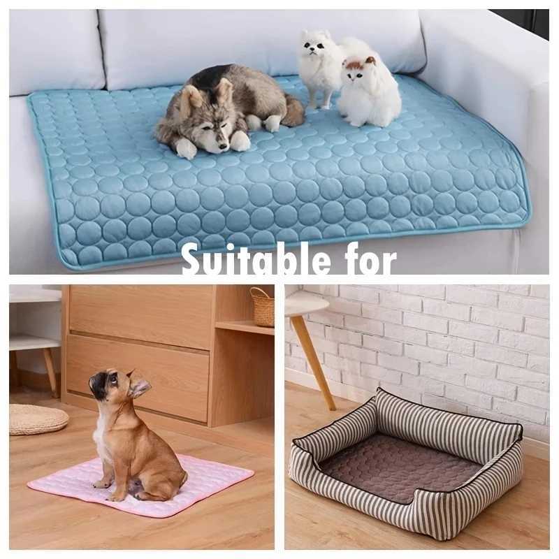 Dog cooling pad summer pet cooling bed king size bed suitable for small dogs pet accessories durable cat blanket sofa cat pad X250412