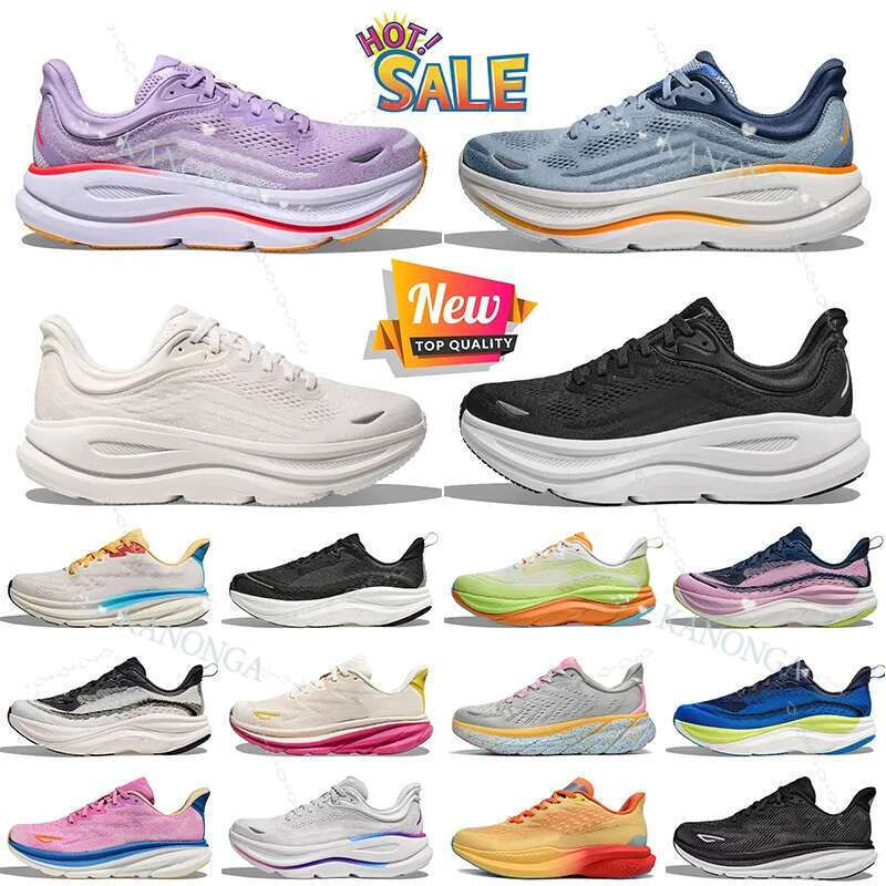 Top Quality Bondi 8 Clifton 9 H DHGATE 6 Skyw Running Shoes Black White Pink Green Blue Mesh Tennis Jogging Walking Sports Sneakers Dhgate Women Mens Trainers Size