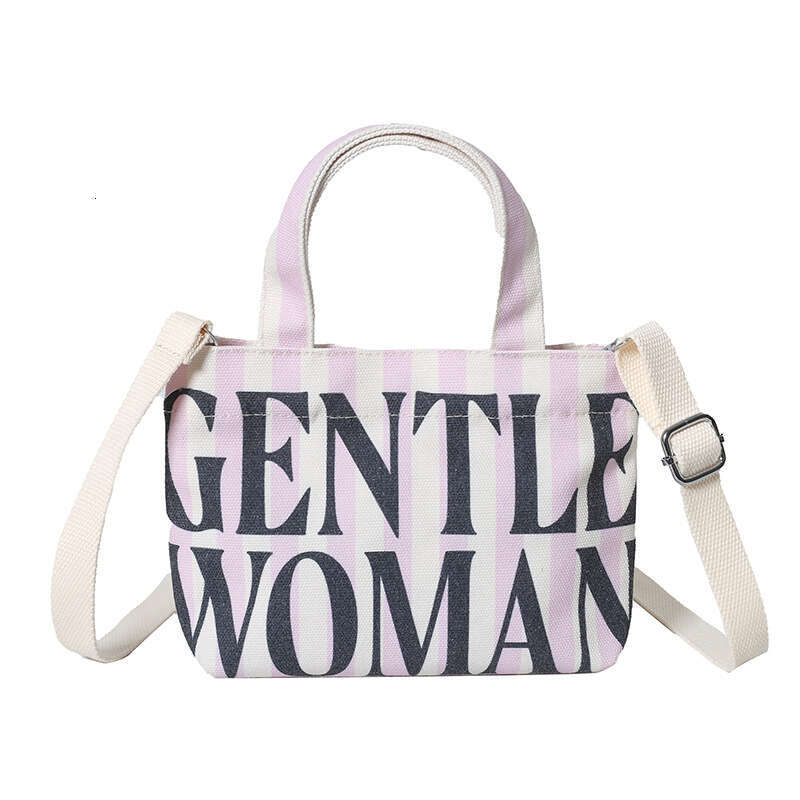 Thai internet celebrity GW letter hand-held small square bag trendy new style fashionable and versatile canvas print single shoulder crossbody coin pu