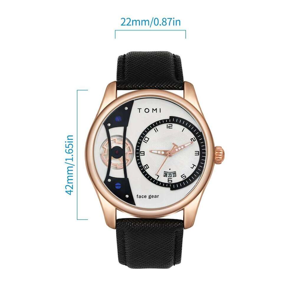 Simple Non-Mechanical Fashion Gift Box Business Manufacturer One-Piece Dropshipping Trendy Leather Strap Men's Watch