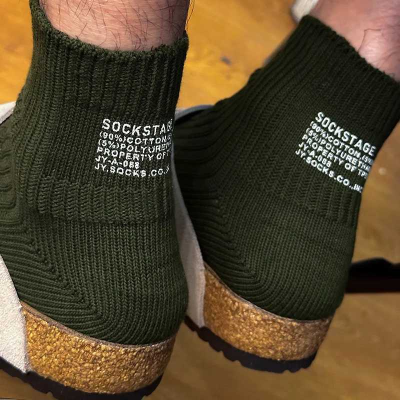 Punk mens cotton low cut socks breathable summer crew socks sports running anti slip Japanese thick needle ankle socks W250414