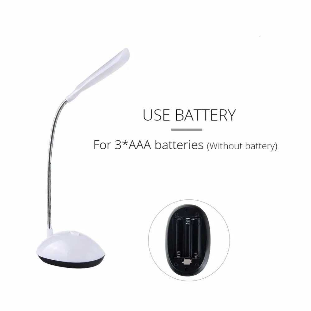 LED Desk Light Eye Protection Reading Lamp AAA Battery Powered Lamp Folding Night Light For Reading Studying Bedroom M251114