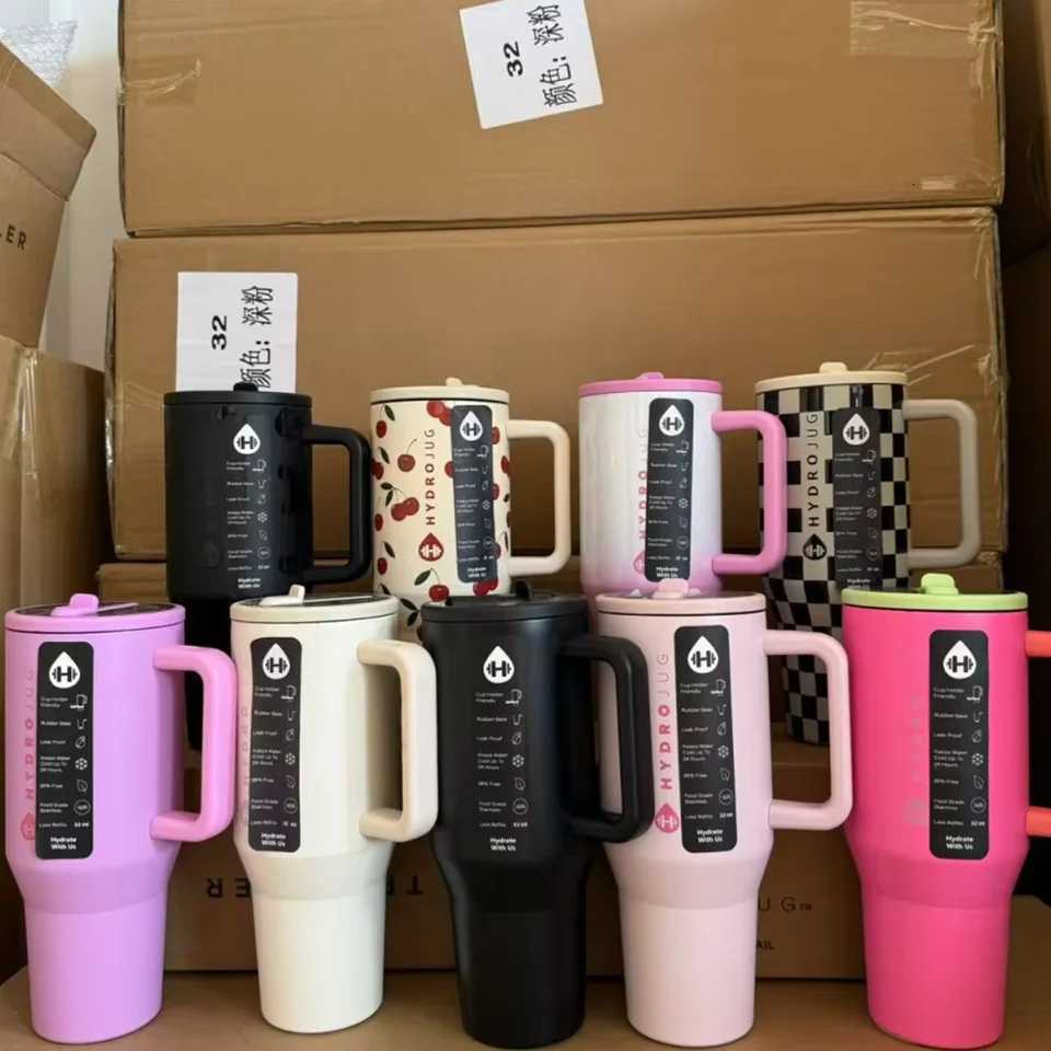 Tumbler 32OZ/40OZ Traveler Straw Lid Stainless Steel Vacuum Insulated Car MUg Double Wall Thermal Iced Travel C2511140